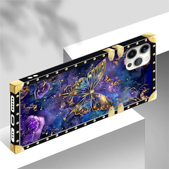 Compatible with iPhone 12 Pro Max Case, Glistening Golden Butterfly Vibrant - Image 4