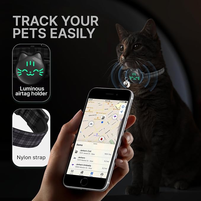 Waterproof Airtag 2nd & 1st Cat Collar, Breakaway Cat Airtag Collar - Image 2