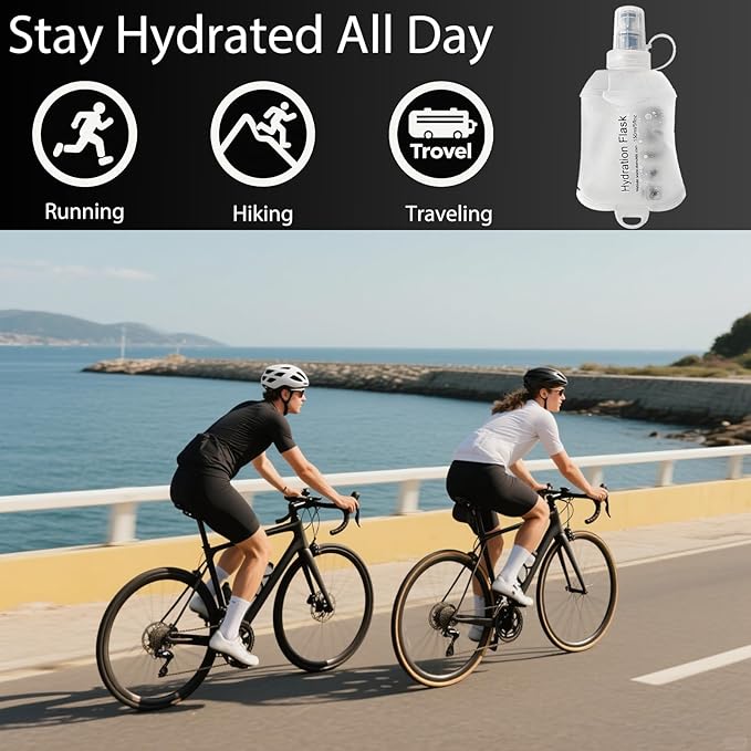 CLINTT 150ml Soft Flask, Foldable Running Water Bottle, TPU Folding Soft Water - Image 6