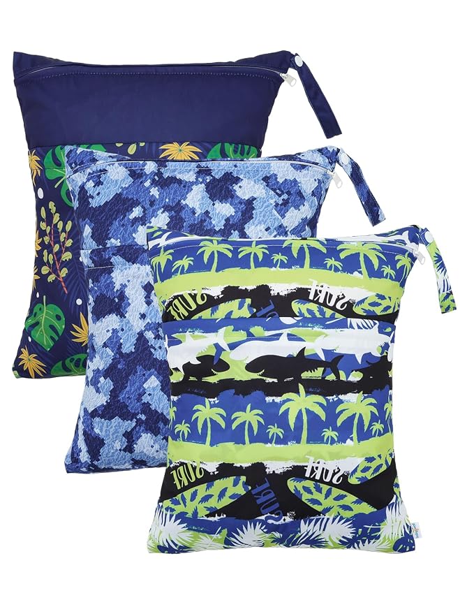 babygoal Hawaii Wet Dry Bags 3 Pack, Waterproof Travel Bags by babygoal