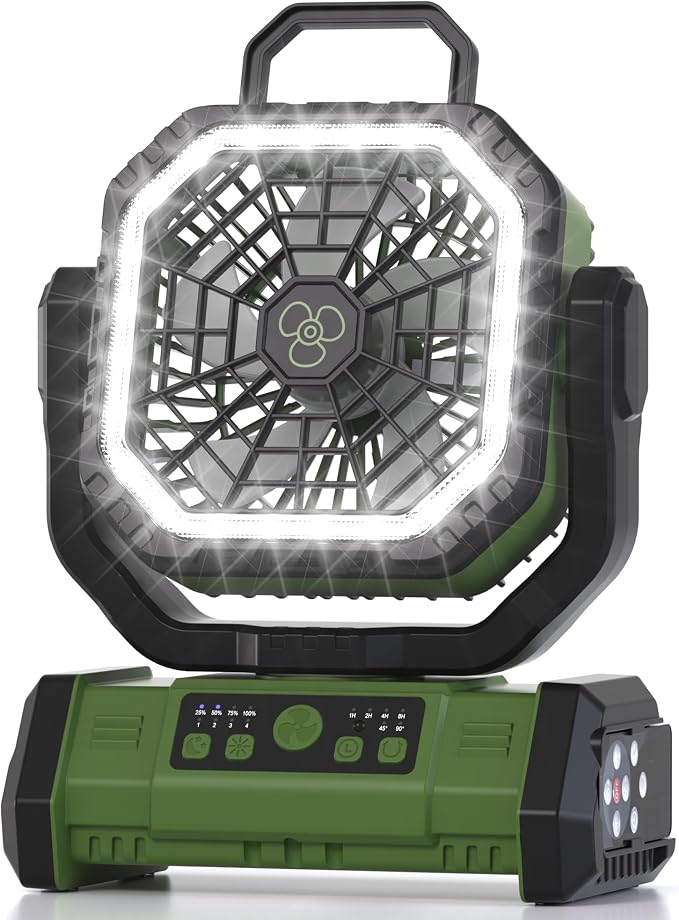 Honesorn Portable Rechargeable Fan 20000mAh, Camping Fan by Honesorn