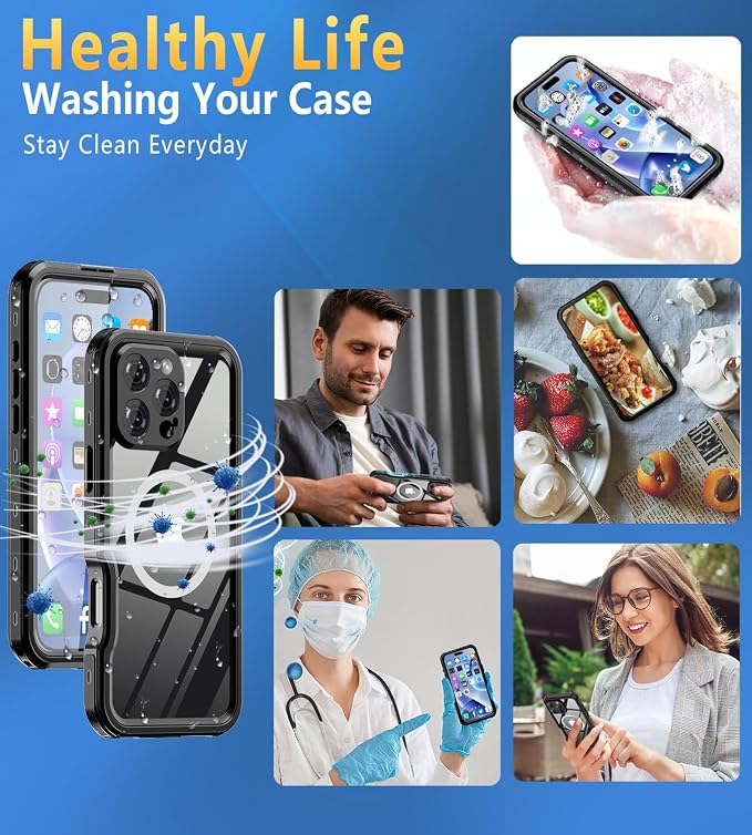 for iPhone 16 Pro Max Case Waterproof, Full Body Underwater Dustproof - Image 7