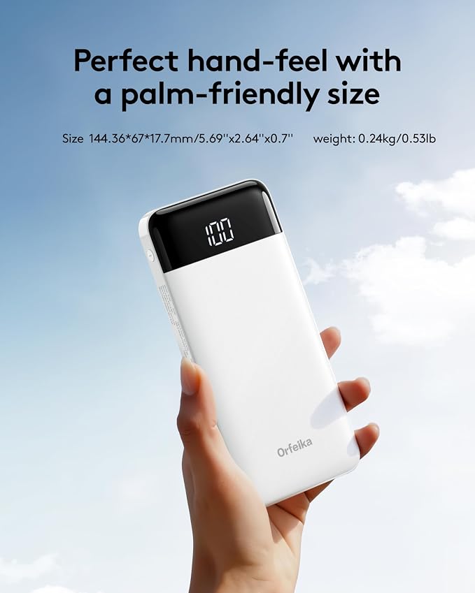 Orfeika Portable Phone Charger, 10000mAh Portable Charger Power Bank - Image 6