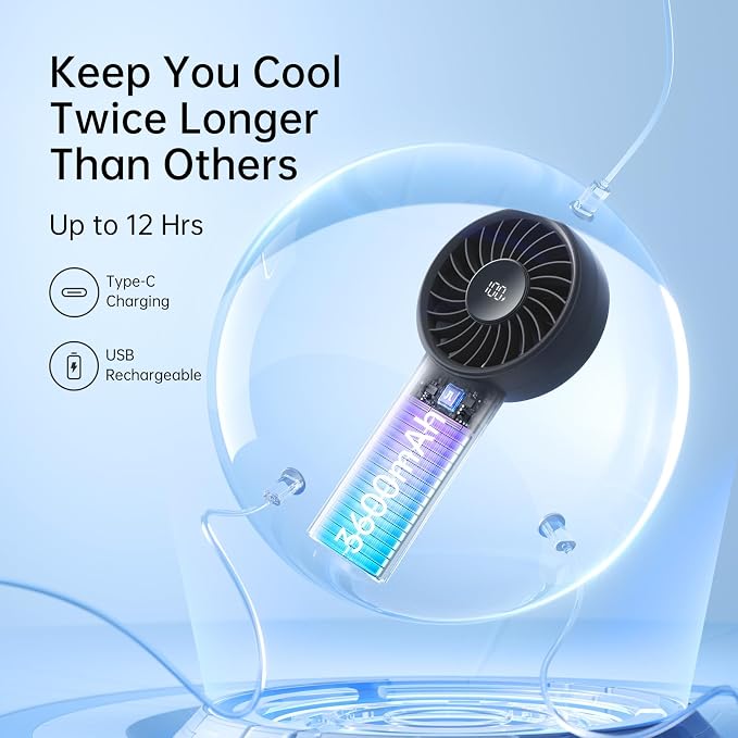 JISULIFE Handheld Portable Fan - Image 4