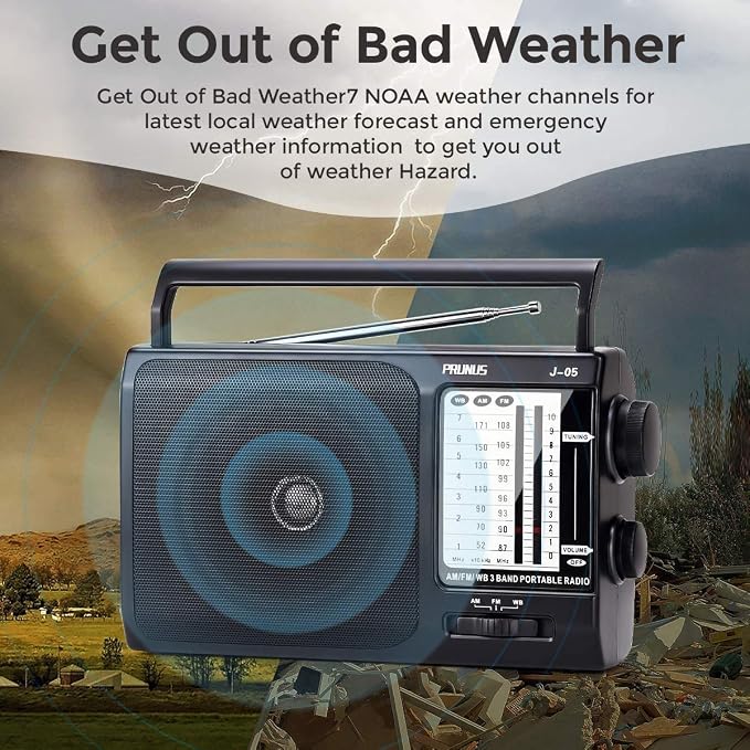 NOAA Weather AM FM Portable Radio - Image 2