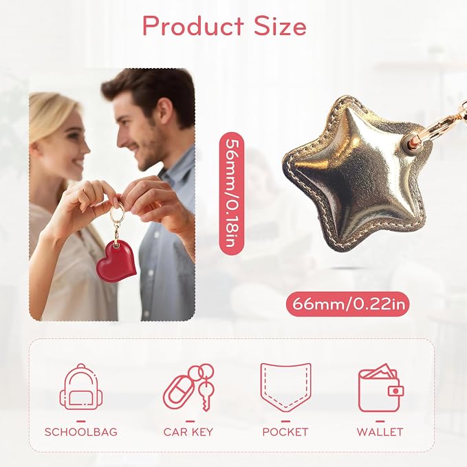 Leather Charm Keychain Holder Case Compatible - Image 3