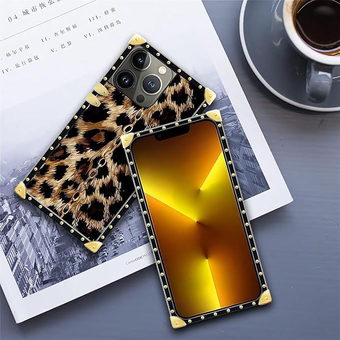 Compatible with iPhone 13 Pro Case, Seamless Gold Chain Leopard Luxury Golden - Image 6