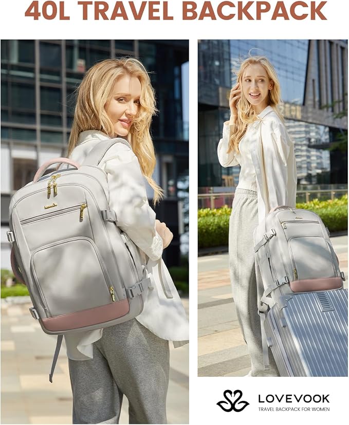 LOVEVOOK Travel Backpack For Women, 40L Carry On Backpack Flight Approved - Image 10