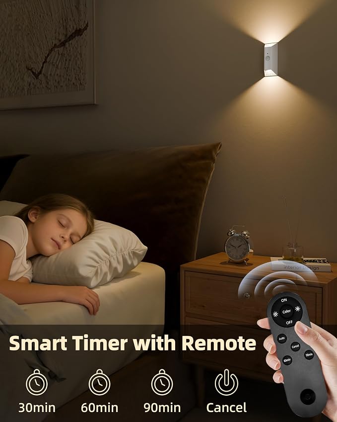 EZVALO Motion Sensor Wall Lights, 4000mAh Rechargeable Battery Operated Wall - Image 6