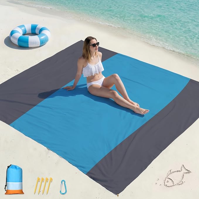 Famstar Beach Blanket Oversized Extra Large 10'X 9', Waterproof Sandproof Beach by Famstar