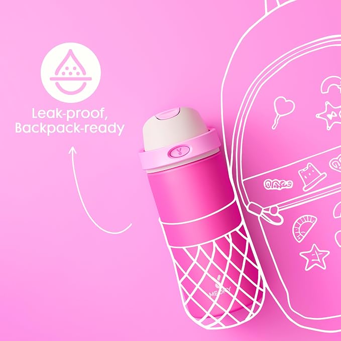 18 oz Kids Water Bottle for School: Meoky 18 oz Stainless Steel Insulated Water - Image 5