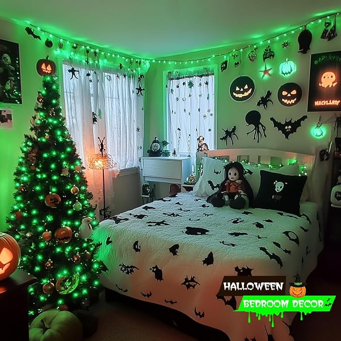 JMEXSUSS 200 LED Christmas Lights Outdoor, 66ft Connectable Green String Lights - Image 7