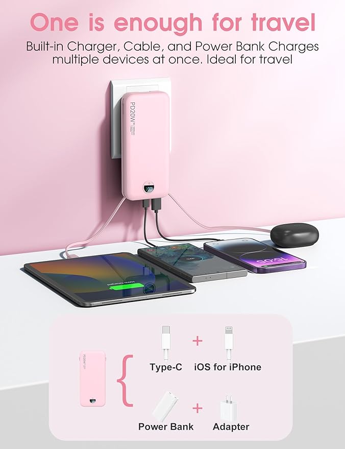 Portable Charger, 10000mAh PD20W Fast Charging Power Bank - Image 4