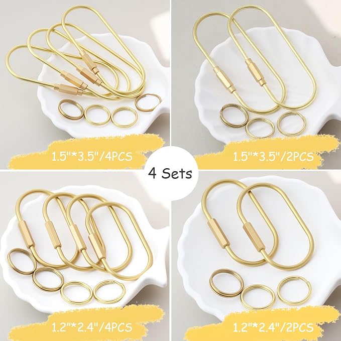 CMVFYL Gold Brass Key Rings, Purse Bag Charms - Image 7