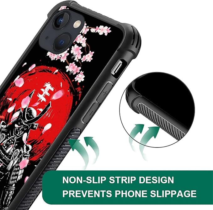 for iPhone 13 Mini Case, Sakura Japanese Samurai Pattern Graphic Design Girl - Image 6