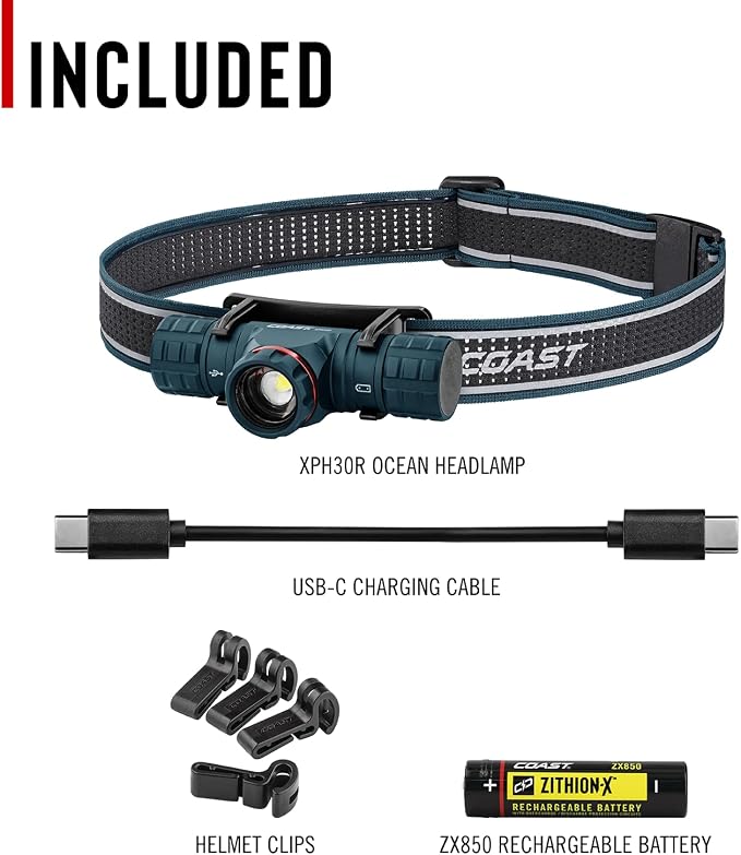 Coast XPH30R 1500 Lumen USB-C Rechargeable Dual Power Headlamp - Image 11