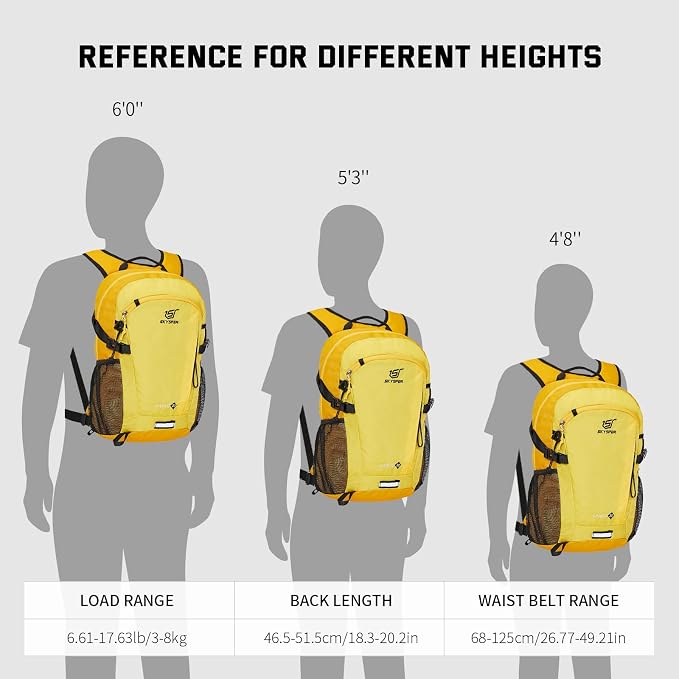 SKYSPER Small Hiking Backpack, 20L Lightweight Travel Backpacks Hiking Daypack - Image 7