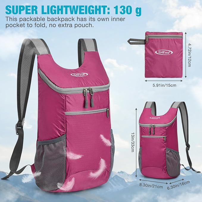 G4Free Lightweight Packable Hiking Backpack - Image 4