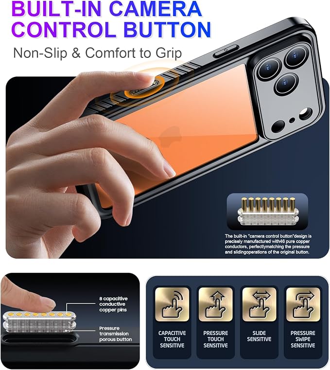 Temdan Compatible with iPhone 17 Pro Max Case, Waterproof Built-in Screen & - Image 5