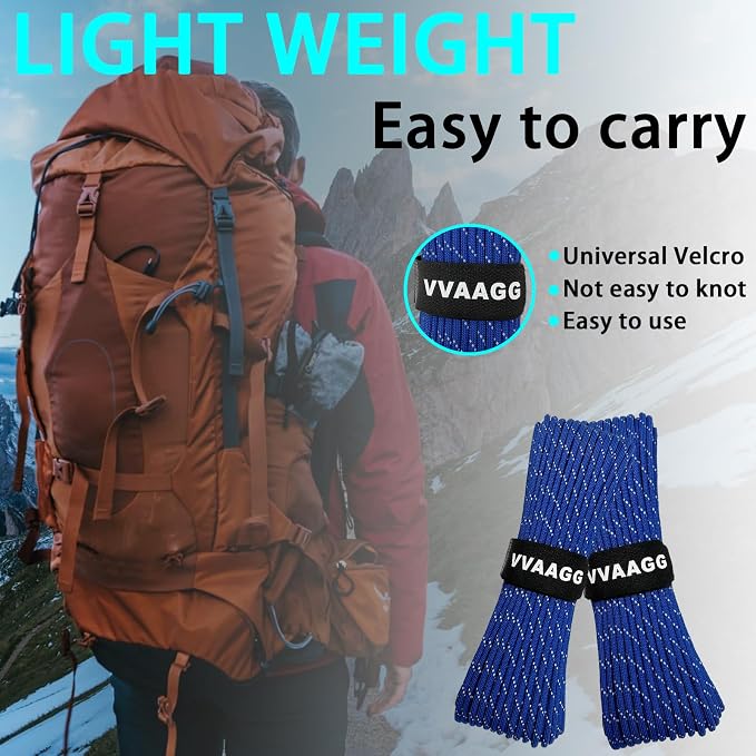 VVAAGG Reflective Paracord Rope 100FT, 7 Strand Nylon para Cord Lanyard Utility - Image 6