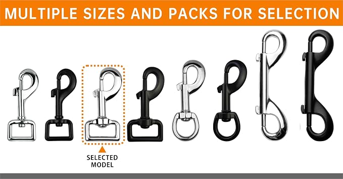 Garwor 1 Inch Heavy Duty Chrome Swivel Snap Hooks Trigger Snaps Dog Leash Hook - Image 6