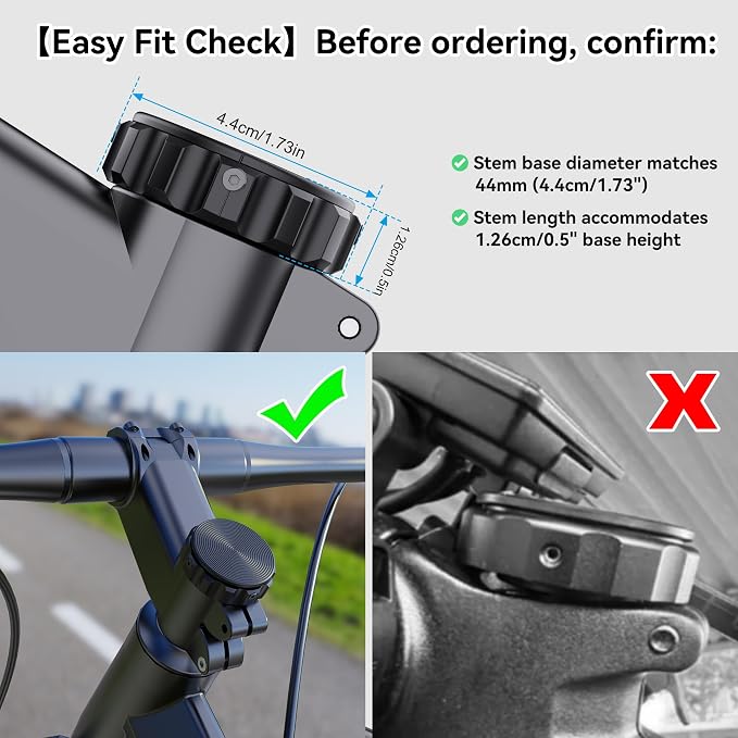 DDJ for AirTag Bike Mount Hidden Stem Cap | 1-1/8" & 1-1/4" Size | Waterproof - Image 4
