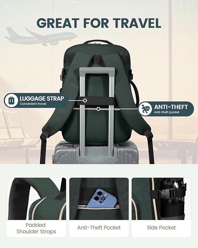 LOVEVOOK Travel Backpack for Women & Men 40L, Airline Approved Carry On - Image 6