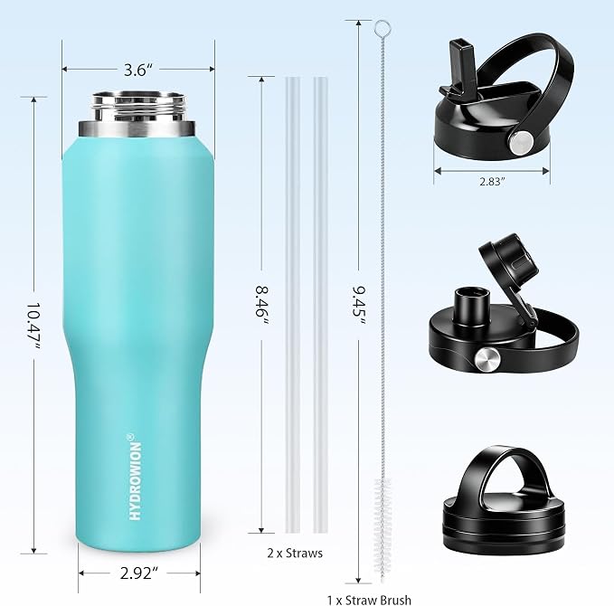 HYDROWION 32oz Stainless Steel Water Bottle, Double Wall Vacuum Insulated Water - Image 5