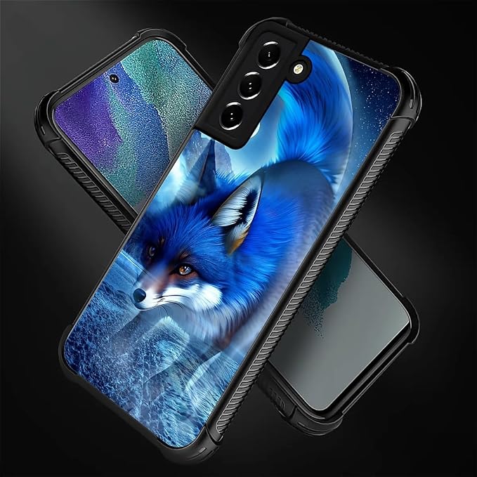 for Samsung Galaxy S21 FE Case, Snowy Mountain Fox Lake Pattern Graphic Design - Image 5