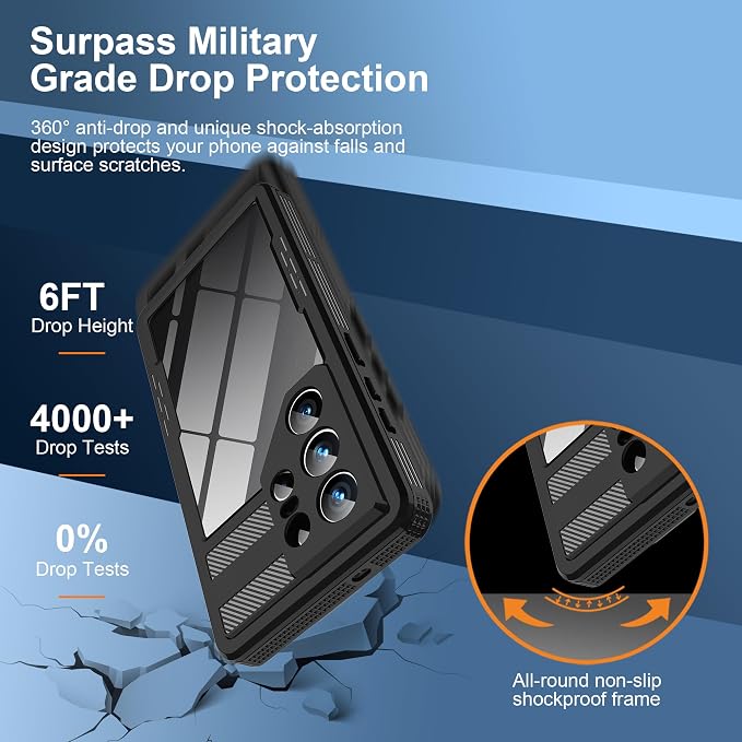 Hllhunkhe for Samsung Galaxy S26 Ultra Case, Rugged Full Body Underwater - Image 3