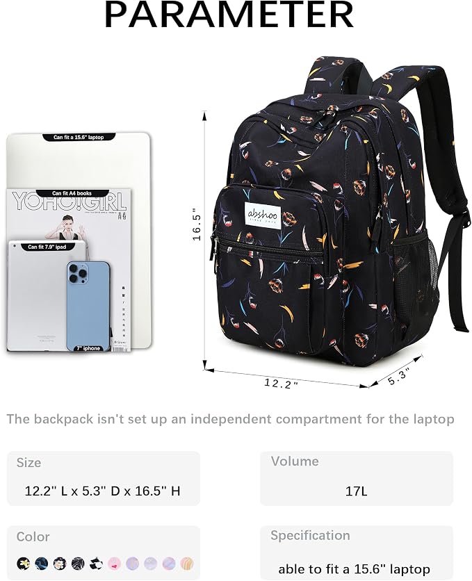 abshoo Classical Basic Travel Backpack - Image 6