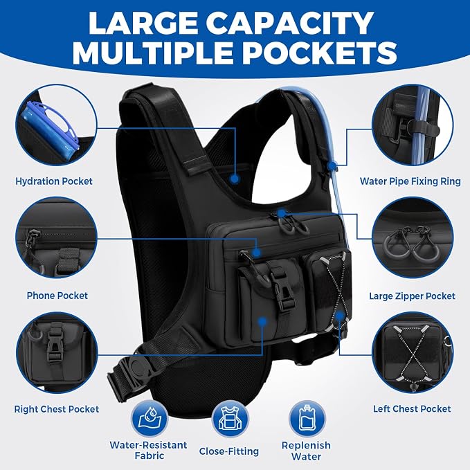 Criuage USA Original Patent Running Hydration Vest Backpack, Lightweight Chest - Image 2