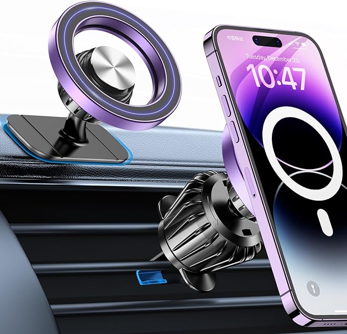 Kaistyle for Magsafe Car Mount【20 Strong Magnets】Magnetic Phone Holder for Car by Kaistyle