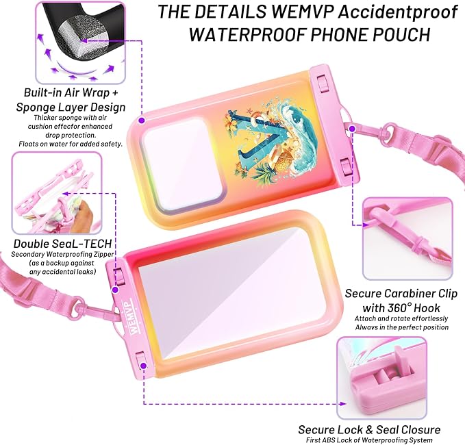 Personalized Initial Waterproof Phone Pouch Case - Image 3