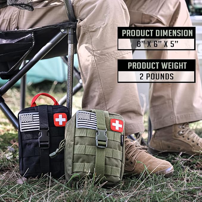 EVERLIT 250 Pieces Survival First Aid Kit IFAK EMT Molle Pouch Survival Kit - Image 5