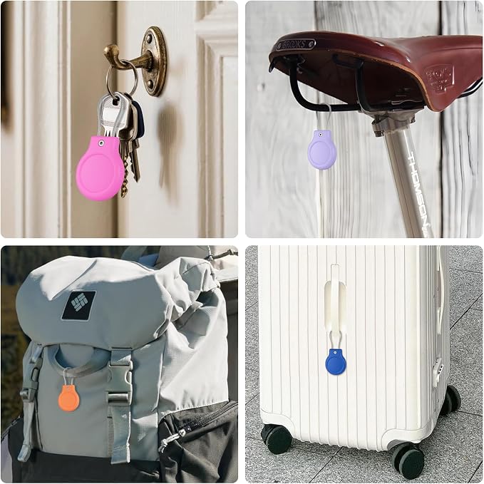 for AirTag Holder with Wire Cable, 4 Pack IPX8 Waterproof PC Hard Case - Image 7
