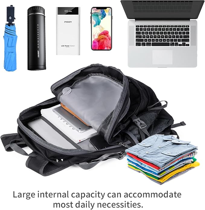 NODLAND Lightweight Backpack Travel 40L Foldable Water-Resistant Daypack - Image 5