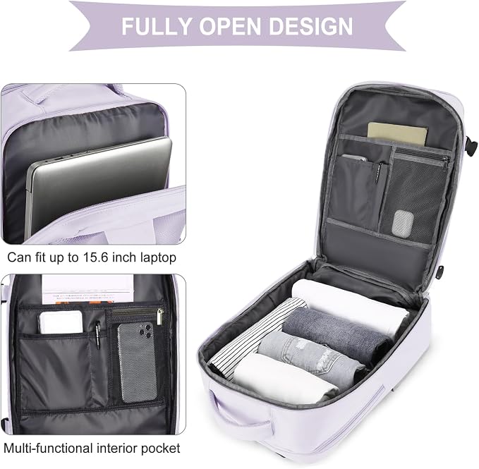 coowoz Large Travel Backpack For Women Men, Carry On Flight Approved, Hiking - Image 5