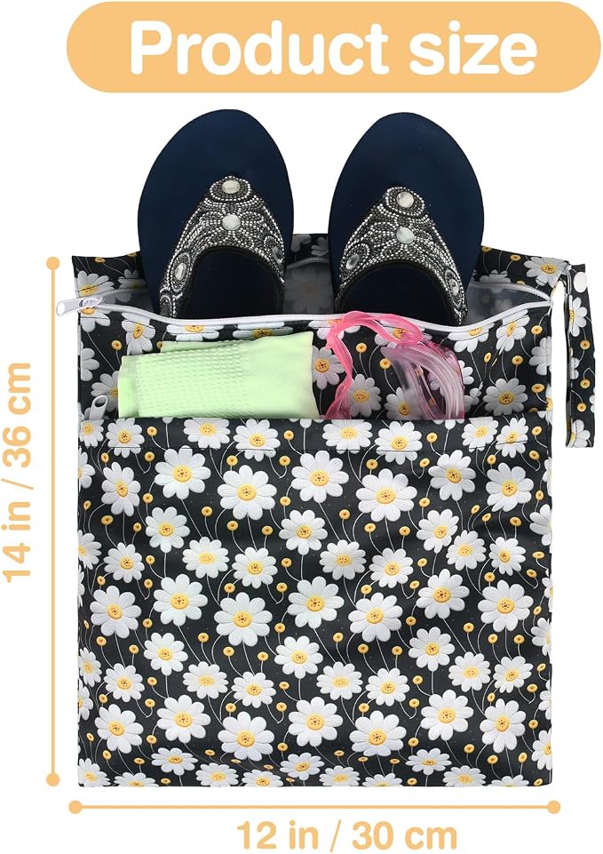 Wet Dry Bags 2 Pack, Waterproof Reusable Travel Bags - Image 2