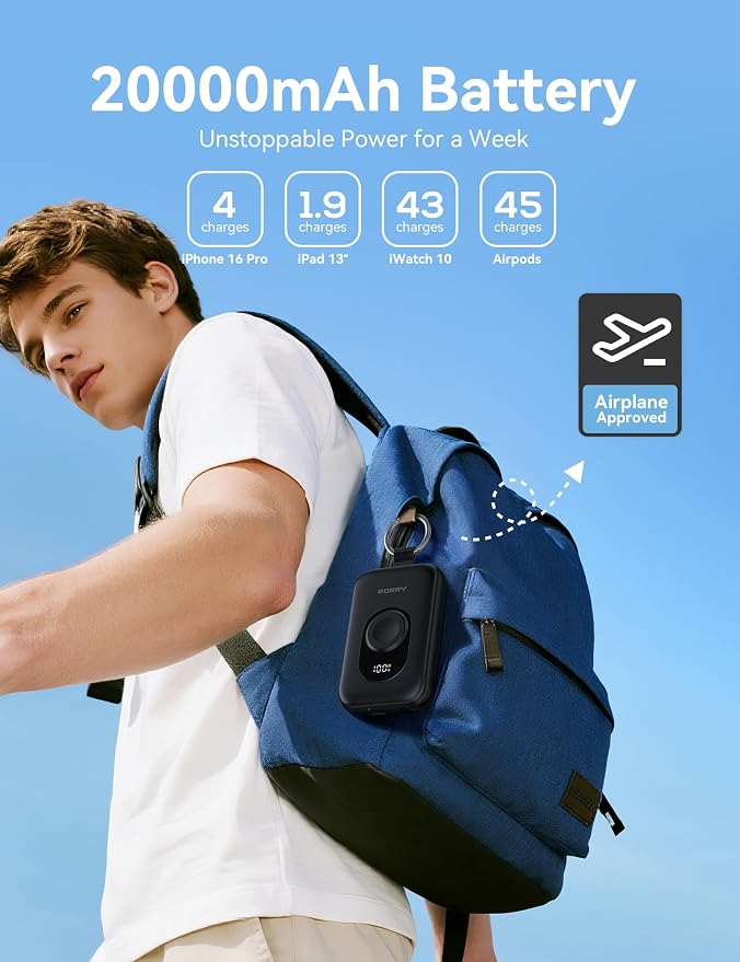 RORRY Portable Charger, 20000mAh PD 30W Portable Charger Power Bank - Image 4