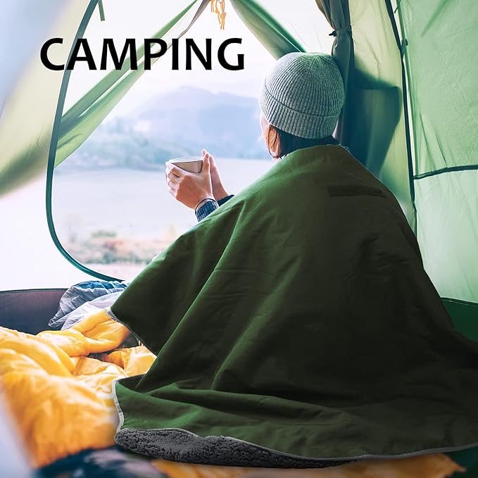 Tirrinia Large Waterproof Outdoor Blanket, Soft Warm Windproof Stadium Blanket - Image 5
