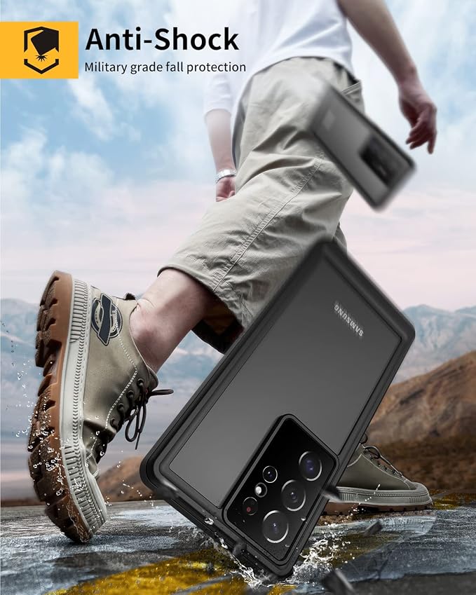 Lanhiem for Samsung Galaxy S23 Ultra Case, IP68 Waterproof Dustproof Case - Image 4
