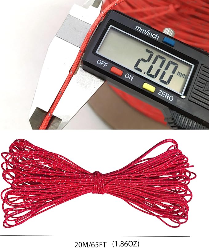 Dyneema Reflective Rope -2mm 400kg Fracture Strain - Image 2