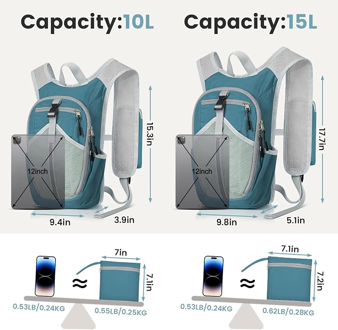 Small Hiking Backpack 15L-Lightweight Packable Foldable Backpack - Image 5