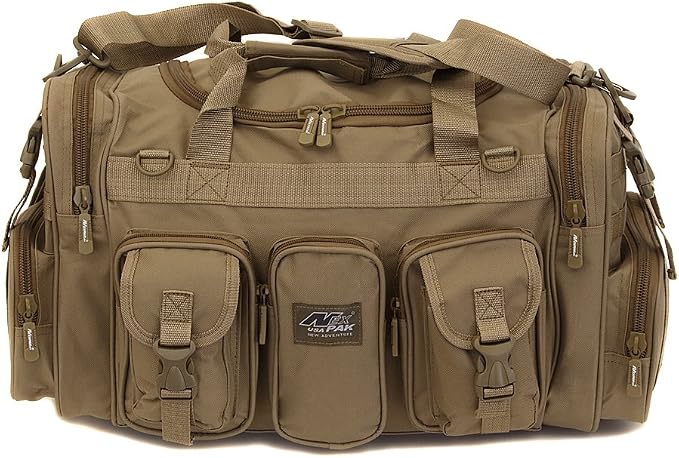Mens Large 22" Inch Tan Duffel Duffle Military Molle Tactical Gear Shoulder - Image 5