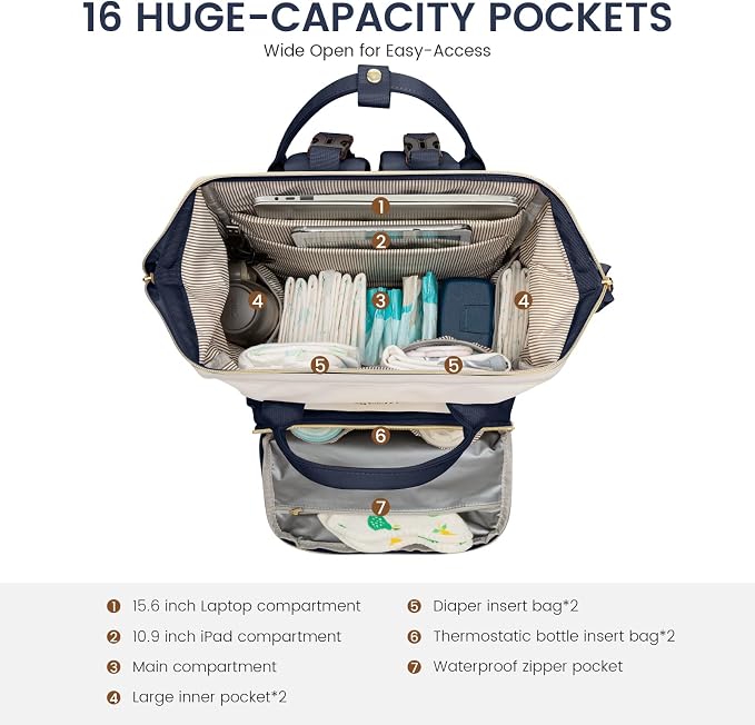 LOVEVOOK Diaper Bag Backpack, Baby Bag - Image 2