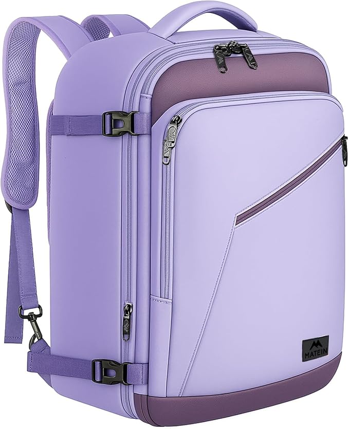 MATEIN Purple Travel Backpack, Large Capacity Carry on Backpack by MATEIN