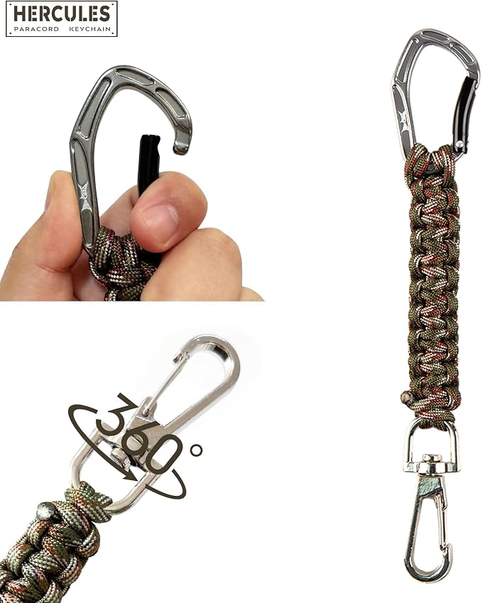 HERCULES Paracord Keychain Set – 2 Pack Lanyard Rope - Image 3