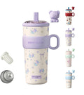 21oz Cute Bear Car Cup with Straw & Cap, Leak-Proof Portable Mug with Tea by Unknown