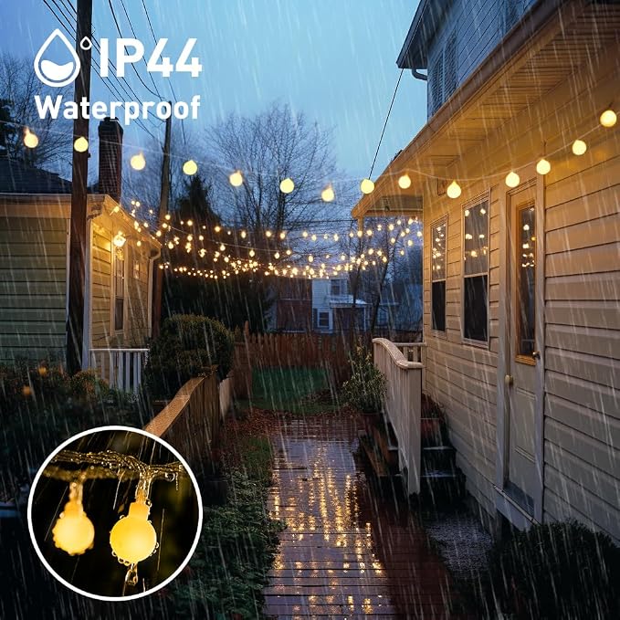 JMEXSUSS 100 LED Connectable Globe String Lights Indoor Bedroom, 33ft Warm - Image 9